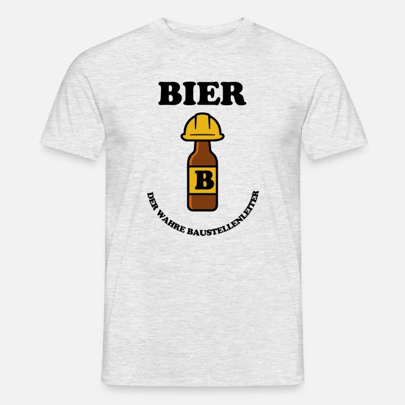 BIER - Männer T-Shirt - Grau meliert