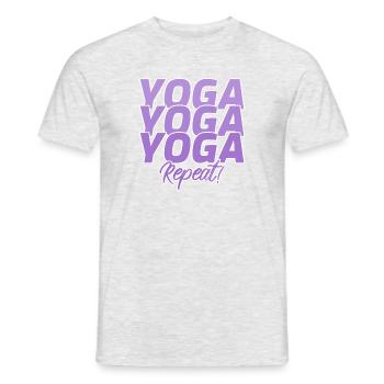 Yoga humor meditation gift woman man yogist - Men's T-Shirt - heather grey - Front - AI Model Male 178 dark (178cm)