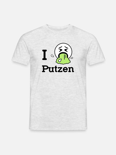 putzen - Männer T-Shirt - Grau meliert