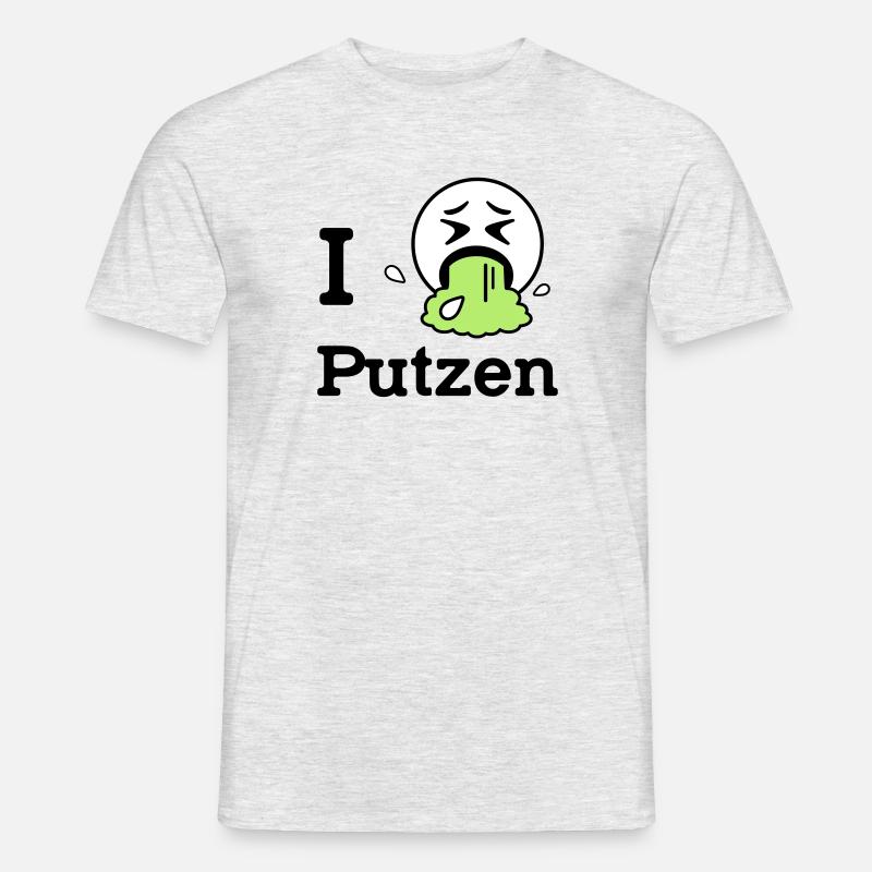 putzen - Männer T-Shirt - Grau meliert