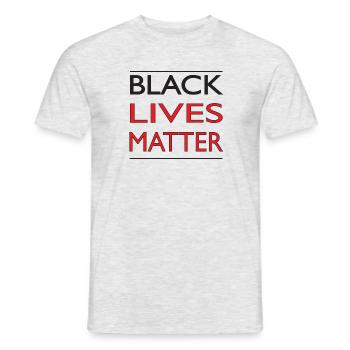 black lives matter - Männer T-Shirt - Grau meliert - Vorne - AI Model Male 178 dark (178cm)