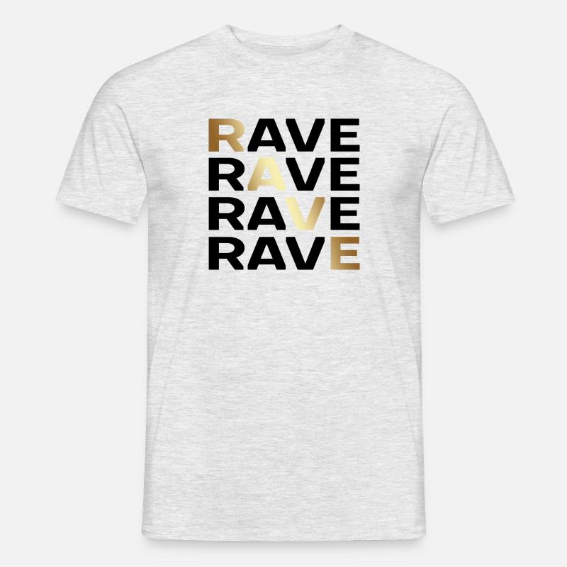 RAVE RAVER TECHNO - Männer T-Shirt - Grau meliert