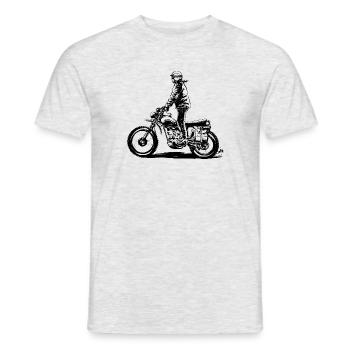 Enduro biker motorcyclist - Men's T-Shirt - heather grey - Front - AI Model Male 178 dark (178cm)
