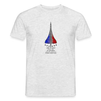 Souvenir Du Concorde 1969 2003 - Men's T-Shirt - heather grey - Front - AI Model Male 178 dark (178cm)