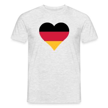 Deutschlandflagge Herform - Männer T-Shirt - Grau meliert - Vorne - AI Model Male 178 dark (178cm)