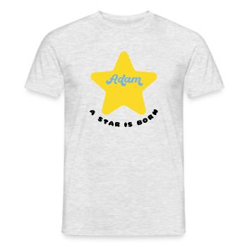 une étoile est née - Adam - T-shirt homme - gris chiné - Devant - AI Model Male 178 dark (178cm)