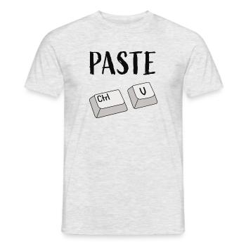 Ctrl V Insérer - T-shirt homme - gris chiné - Devant - AI Model Male 178 dark (178cm)