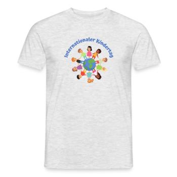 Internationaler Kindertag - Männer T-Shirt - Grau meliert - Vorne - AI Model Male 178 dark (178cm)
