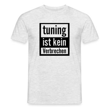 Tuning ist kein Verbrechen Geschenk - Männer T-Shirt - Grau meliert - Vorne - AI Model Male 178 dark (178cm)