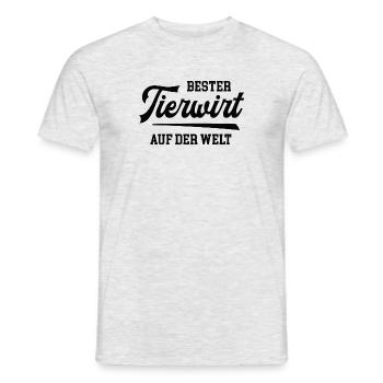 Bester Tierwirt Tierwirte Tierhaltung Tiere Bauer - Männer T-Shirt - Grau meliert - Vorne - AI Model Male 178 dark (178cm)
