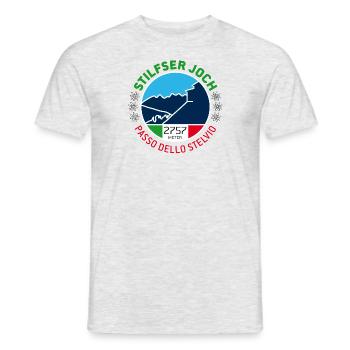 Stelvio Pass 1 - Men's T-Shirt - heather grey - Front - AI Model Male 178 dark (178cm)