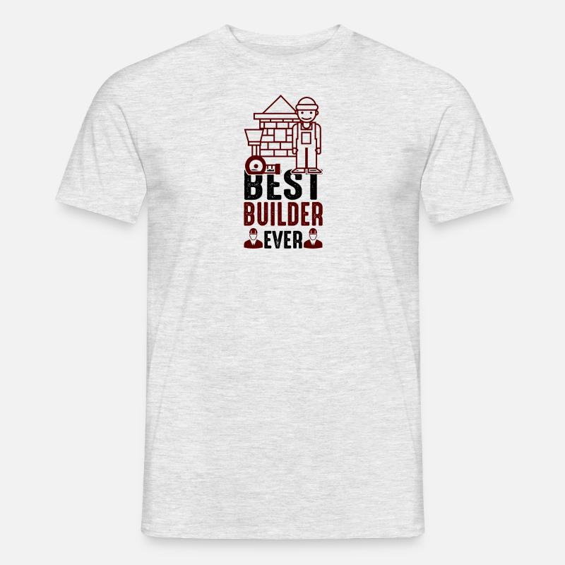 Best Builder Ever - black - Bauherr - Männer T-Shirt - Grau meliert