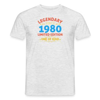 Legendary since 1980 Limited Edition - Men's T-Shirt - heather grey - Front - AI Model Male 178 dark (178cm)