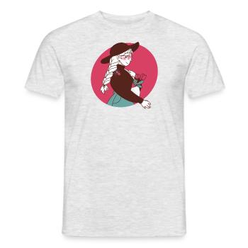 Moderne Hexe mit Caribena Versicolor - Männer T-Shirt - Grau meliert - Vorne - AI Model Male 178 dark (178cm)