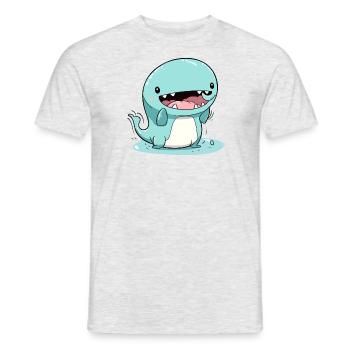 Okoi le monstre - T-shirt homme - gris chiné - Devant - AI Model Male 178 dark (178cm)