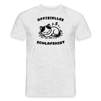 Offizielles Schlafshirt - Männer T-Shirt - Grau meliert - Vorne - AI Model Male 178 dark (178cm)