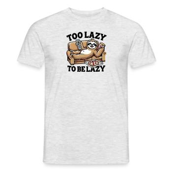 Too Lazy to Be Lazy 🦥😴 - Men's T-Shirt - heather grey - Front - AI Model Male 178 dark (178cm)