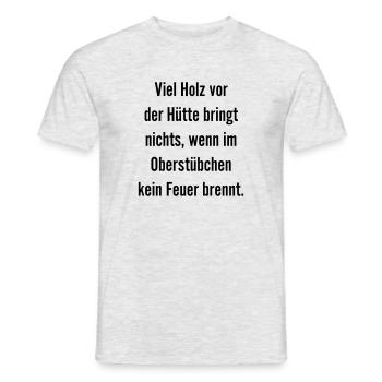Lustige Sprüche Geschenke Saufen Männerabend - Männer T-Shirt - Grau meliert - Vorne - AI Model Male 178 dark (178cm)