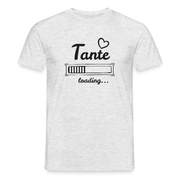 Tante loading - du wirst Tante - Männer T-Shirt - Grau meliert - Vorne - AI Model Male 178 dark (178cm)