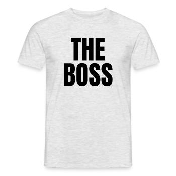 LE PATRON - T-shirt homme - gris chiné - Devant - AI Model Male 178 dark (178cm)