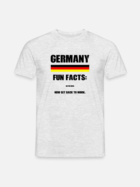 Duitsland grappige grappige spreuk leuk feit cadeau - Heren T-shirt - grijs gemêleerd