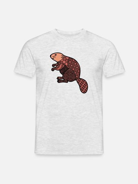 ZenDoodle "Beaver" - Men's T-Shirt - heather grey