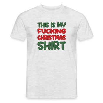 Fu*$&% Christmas - Männer T-Shirt - Grau meliert - Vorne - AI Model Male 178 dark (178cm)