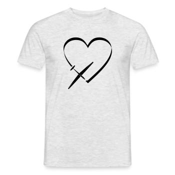 ask 21 Glider Glider Glider Glider - Men's T-Shirt - heather grey - Front - AI Model Male 178 dark (178cm)