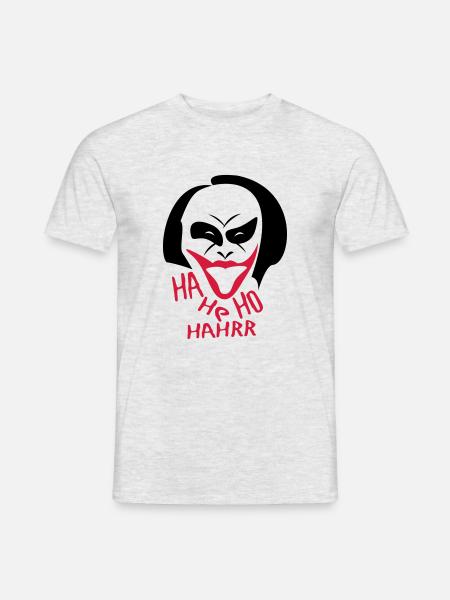 Joker - Lache - Männer T-Shirt - Grau meliert