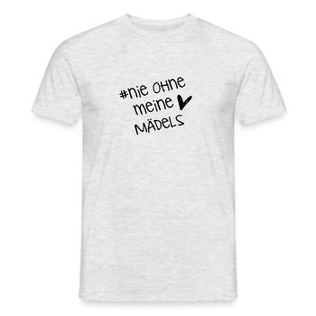 nie ohne meine maedels - Männer T-Shirt - Grau meliert - Vorne - AI Model Male 178 dark (178cm)