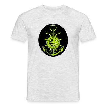 Tshirt tag der seeleute anker tag der seefahrers - Männer T-Shirt - Grau meliert - Vorne - AI Model Male 178 dark (178cm)