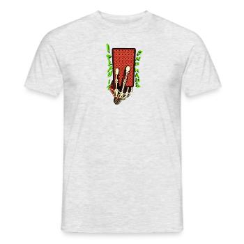 LETZTES SPIEL AUF EINER KARTE - Männer T-Shirt - Grau meliert - Vorne - AI Model Male 178 dark (178cm)
