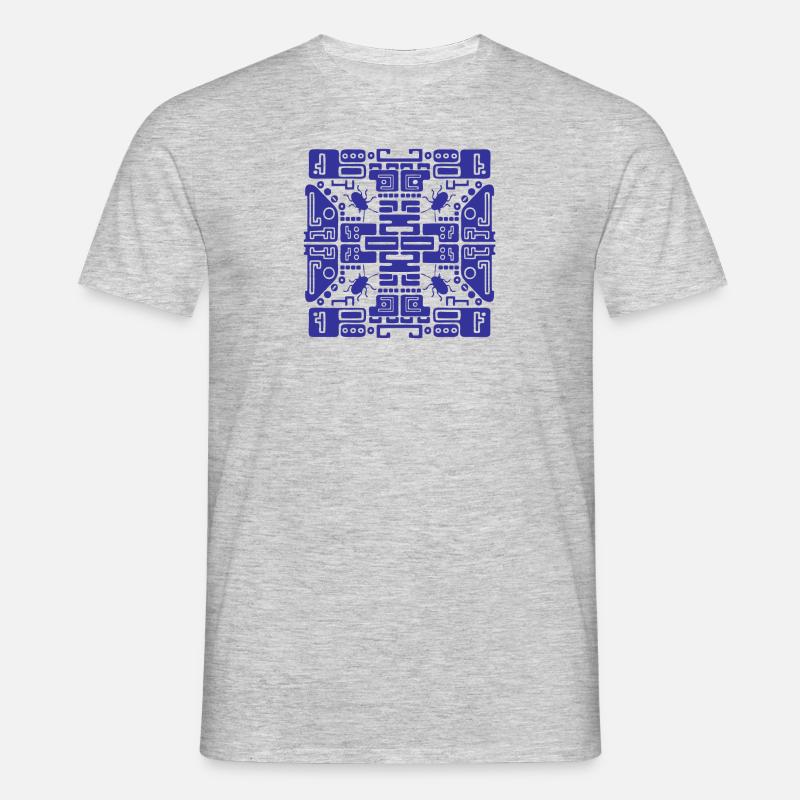 computer bug progamming - Männer T-Shirt - Grau meliert