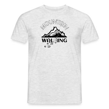 mountain walking - Men's T-Shirt - heather grey - Front - AI Model Male 178 dark (178cm)