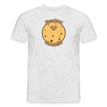 Biscuit intelligent Sweet Kawaii - T-shirt homme - gris chiné - Devant - AI Model Male 178 dark (178cm)