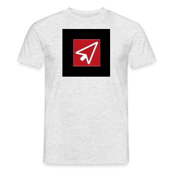 CLICK - Männer T-Shirt - Grau meliert - Vorne - AI Model Male 178 dark (178cm)