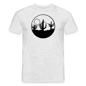 Nature Sun Desert Landscape - Men's T-Shirt - heather grey - Front - AI Model Male 178 dark (178cm)