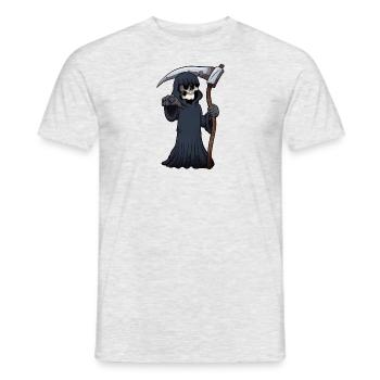 Faucheuse sinistre vous pointant du doigt - T-shirt homme - gris chiné - Devant - AI Model Male 178 dark (178cm)