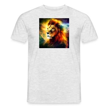 Mystical Lion - Men's T-Shirt - heather grey - Front - AI Model Male 178 dark (178cm)
