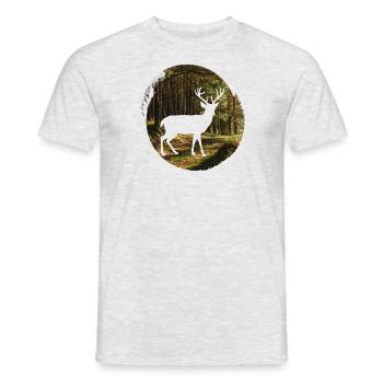 Plage d’eau de mer - T-shirt homme - gris chiné - Devant - AI Model Male 178 dark (178cm)