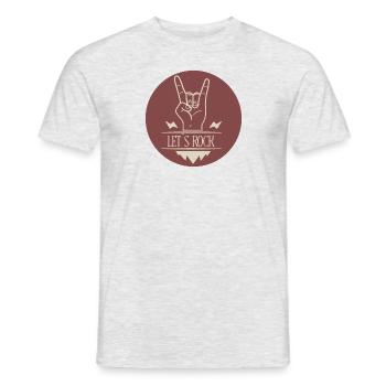 LET'S ROCK - Men's T-Shirt - heather grey - Front - AI Model Male 178 dark (178cm)