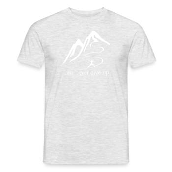 Niemals Aufgeben - Du hast dein Leben in der Hand - Männer T-Shirt - Grau meliert - Vorne - AI Model Male 178 dark (178cm)