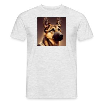 Berger allemand - T-shirt homme - gris chiné - Devant - AI Model Male 178 dark (178cm)