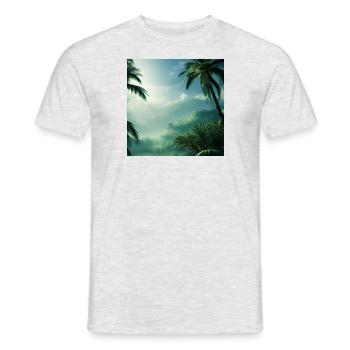 Palm tree holiday nature - Men's T-Shirt - heather grey - Front - AI Model Male 178 dark (178cm)
