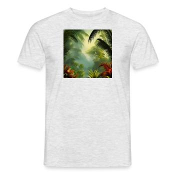 Exotic jungle artwork - Men's T-Shirt - heather grey - Front - AI Model Male 178 dark (178cm)