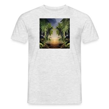 Œuvres d’art de la jungle - T-shirt homme - gris chiné - Devant - AI Model Male 178 dark (178cm)