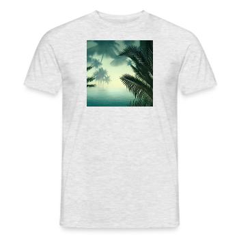 Jungle water view - Men's T-Shirt - heather grey - Front - AI Model Male 178 dark (178cm)
