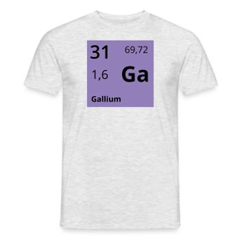 Gallium - Männer T-Shirt - Grau meliert - Vorne - AI Model Male 178 dark (178cm)