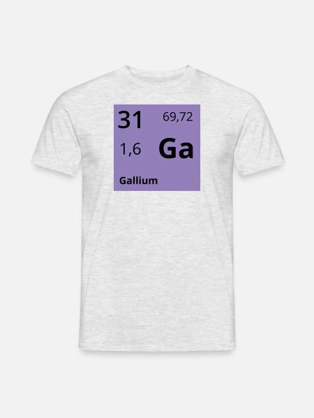 Gallium - Männer T-Shirt - Grau meliert