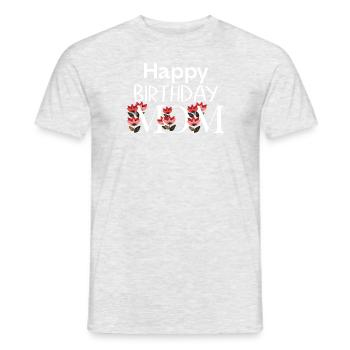 Happy birthday mom - Men's T-Shirt - heather grey - Front - AI Model Male 178 dark (178cm)